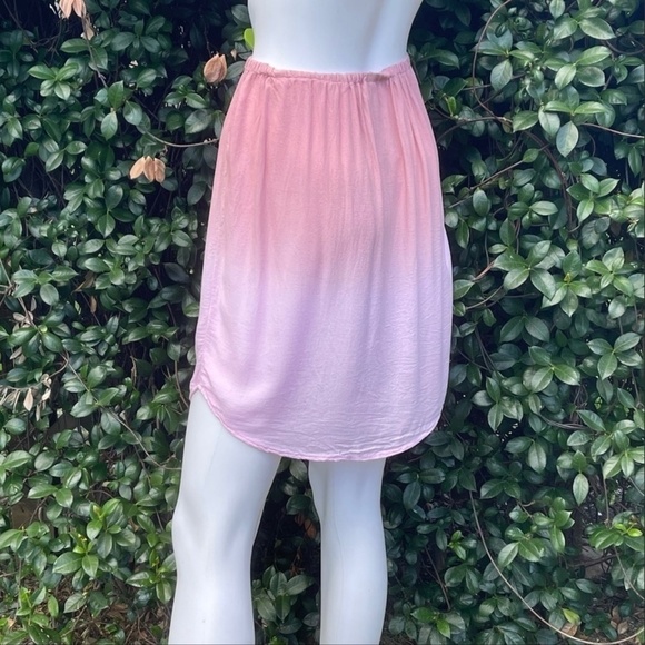 Young Fabulous & Broke Lightweight Pink Ombre’ Boho Semi Sheer Skirt - Picture 6 of 9